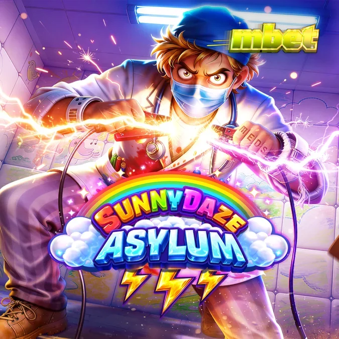 Interface do slot Sunnydaze Asylum com elementos visuais de asilo e multiplicadores